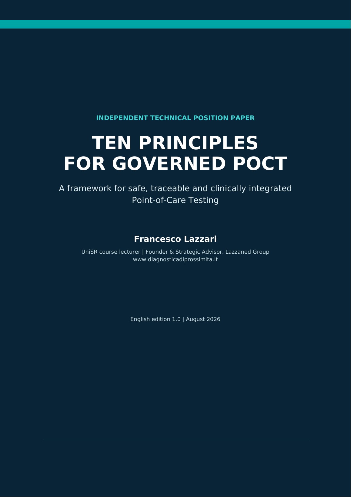 Ten principles for governed POCT - page 1 of 8